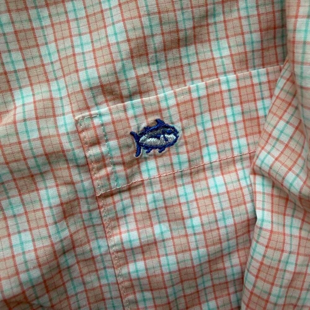 Southern-tide Men's Pink and Orange Shirt - Picture 3 of 5